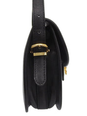 Logo Plate Shoulder Bag Black