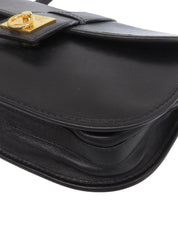 Logo Plate Shoulder Bag Black