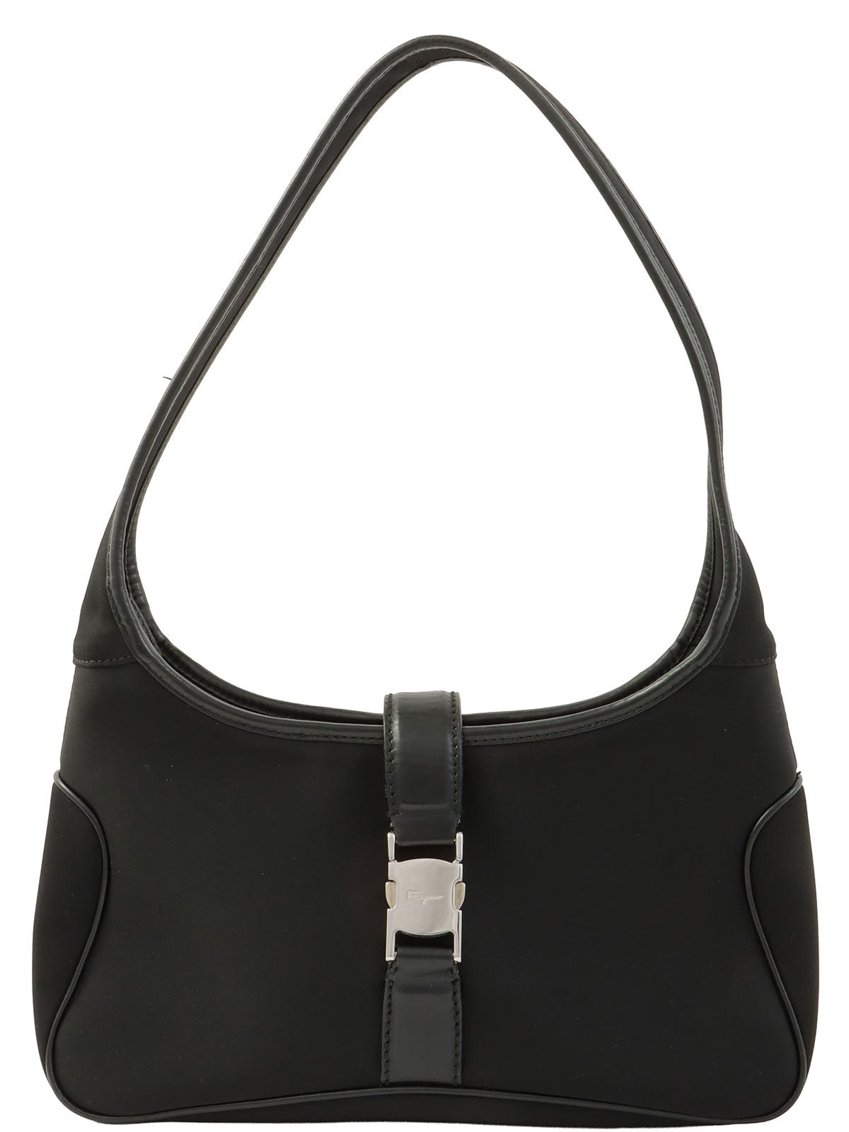 Nylon Varaplate One-Shoulder Bag in Black
