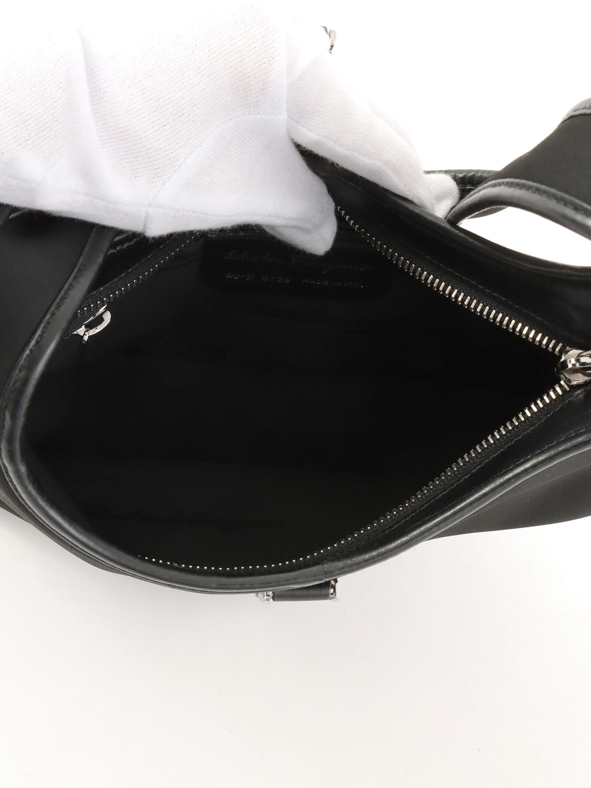 Nylon Varaplate One-Shoulder Bag in Black