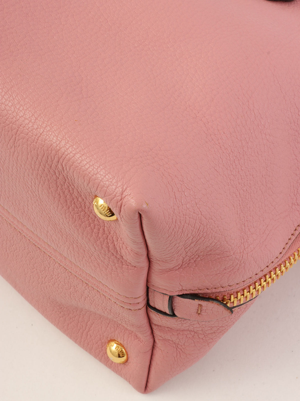 ロゴプレート2wayバッグ ピンク