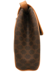 マカダムパターンサークルロゴショルダーバッグ ブラウン