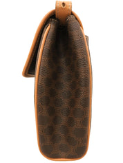 マカダムパターンサークルロゴショルダーバッグ ブラウン