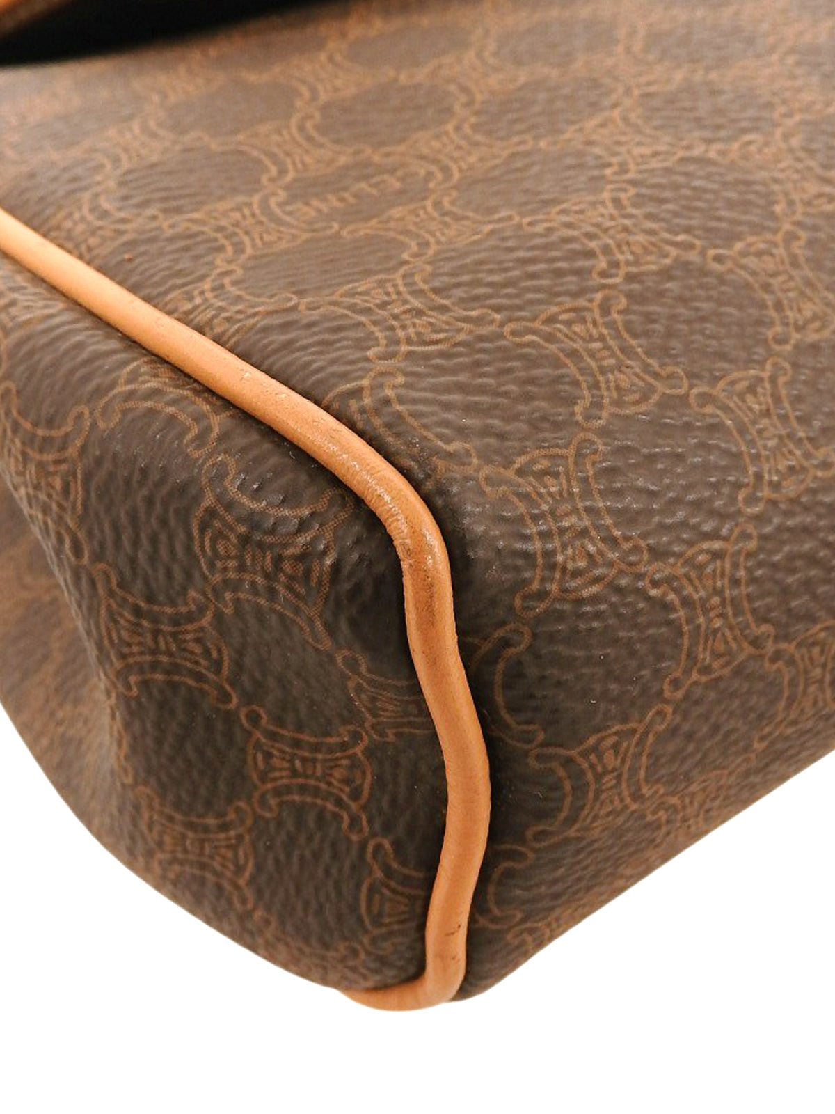 マカダムパターンサークルロゴショルダーバッグ ブラウン