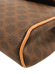 マカダムパターンサークルロゴショルダーバッグ ブラウン