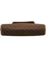 マカダムパターンサークルロゴショルダーバッグ ブラウン