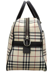 Nova格纹波士顿包，米色/棕色