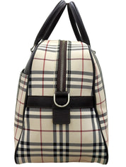 Nova格纹波士顿包，米色/棕色