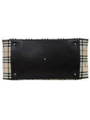 Nova Check Pattern Boston Bag in Beige/Brown