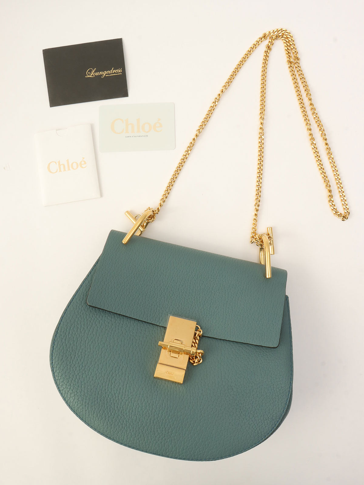 Drew Chain Shoulder Bag Blue