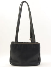 Anagram Embossed Tote Bag Navy