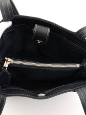 Anagram Embossed Tote Bag Navy