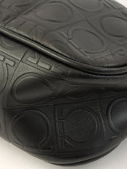 黑色 Gancini 图案手提包