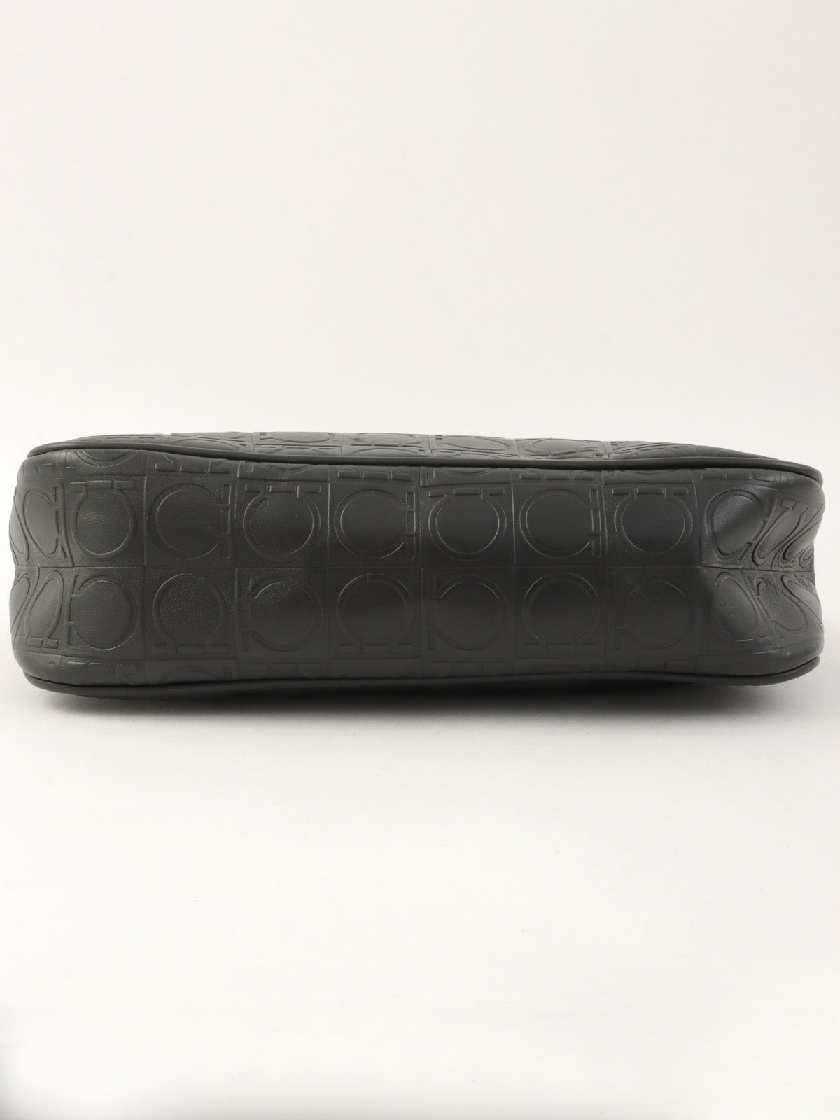 Gancini Pattern Handbag in Black