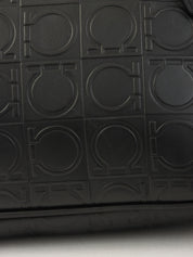 黑色 Gancini 图案手提包