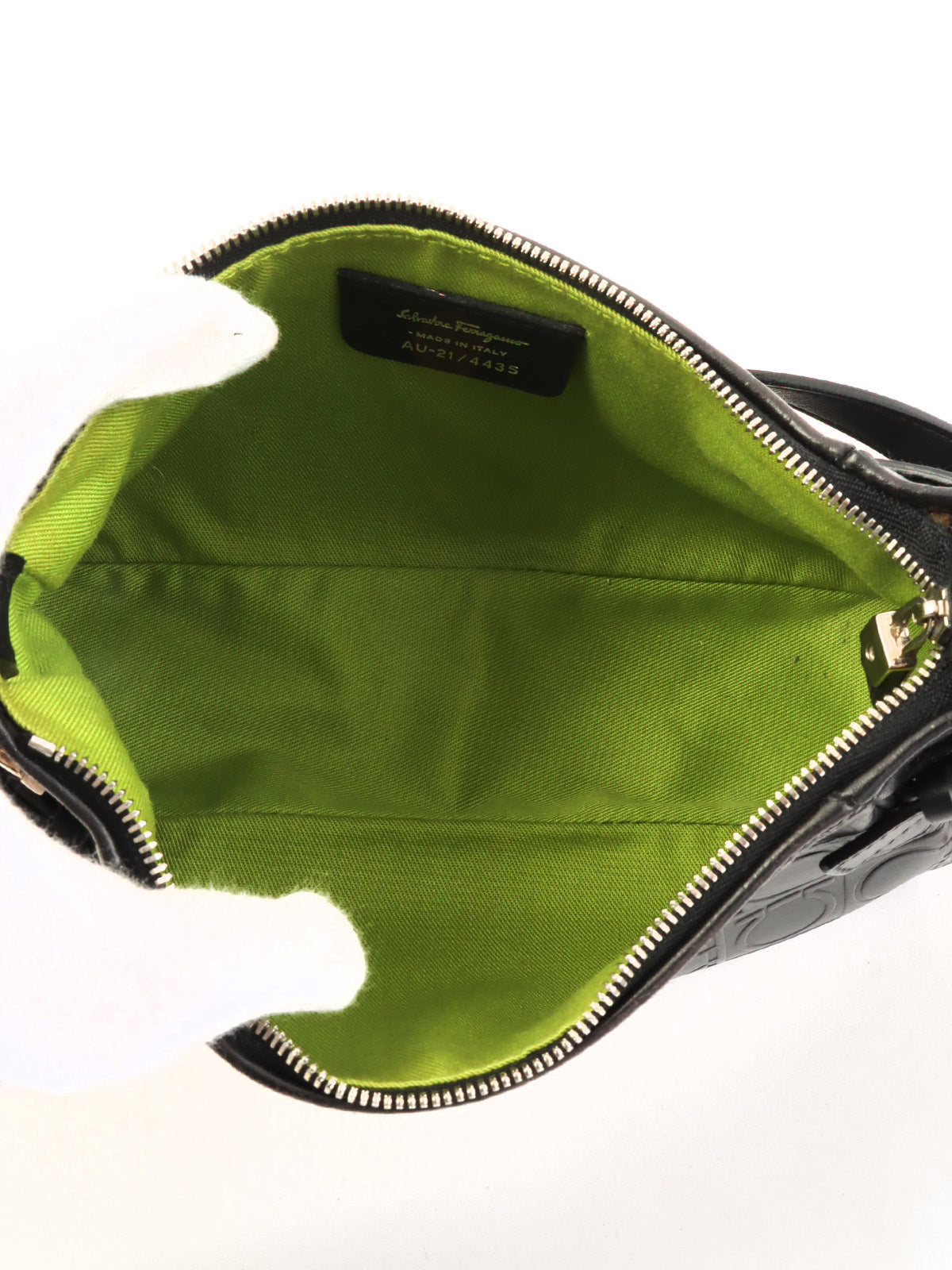 Gancini Pattern Handbag in Black