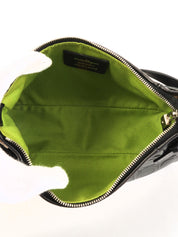 Gancini Pattern Handbag in Black