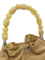 Maris Pearl Logo Plate 手提包 米色