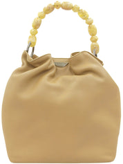 Maris Pearl Logo Plate 手提包 米色