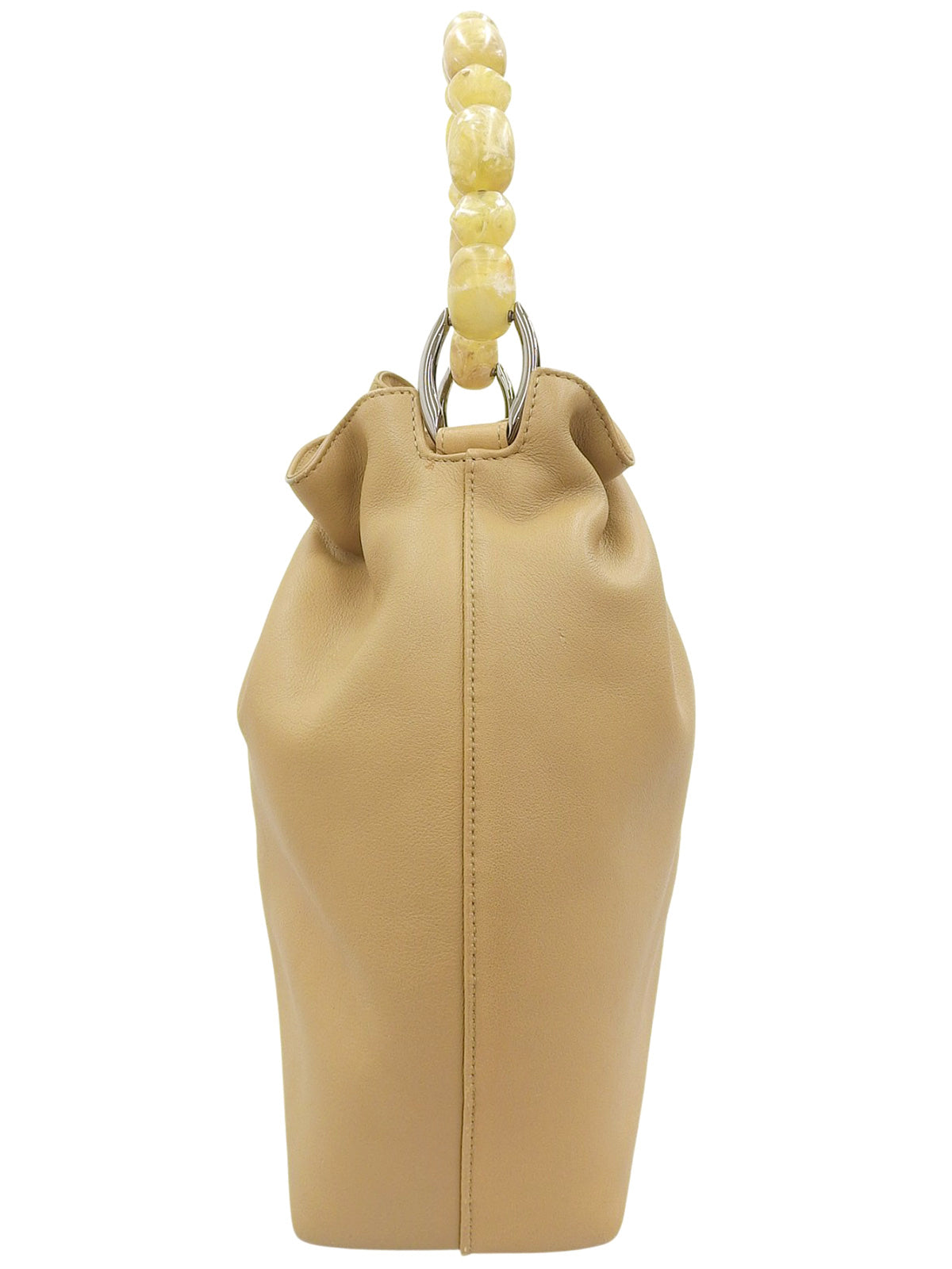 Maris Pearl Logo Plate 手提包 米色