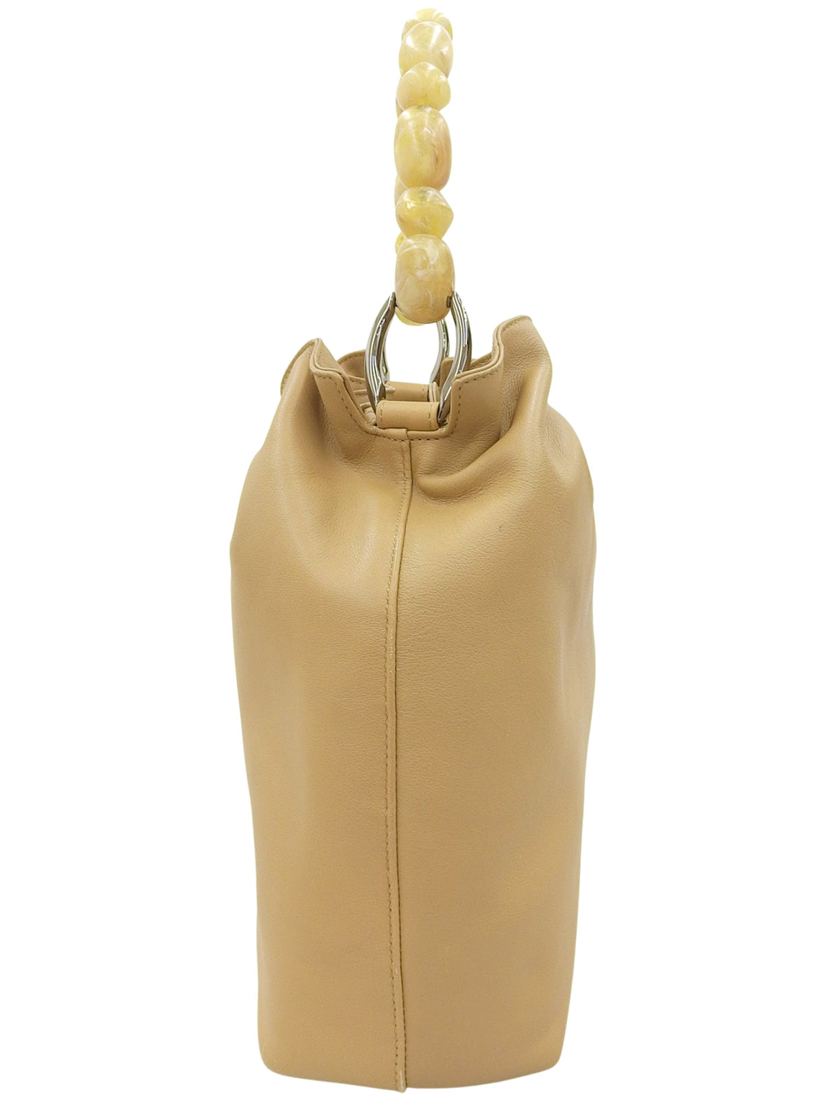 Maris Pearl Logo Plate 手提包 米色