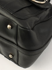 Lace-up Ring Handbag in Black