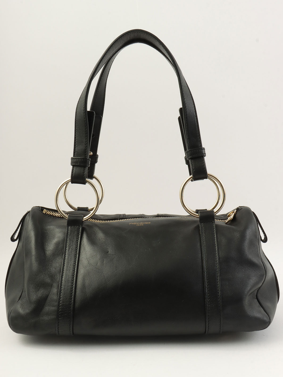 Lace-up Ring Handbag in Black