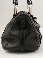 Lace-up Ring Handbag in Black