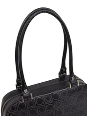 ガンチーニパターンハンドバッグ ブラック