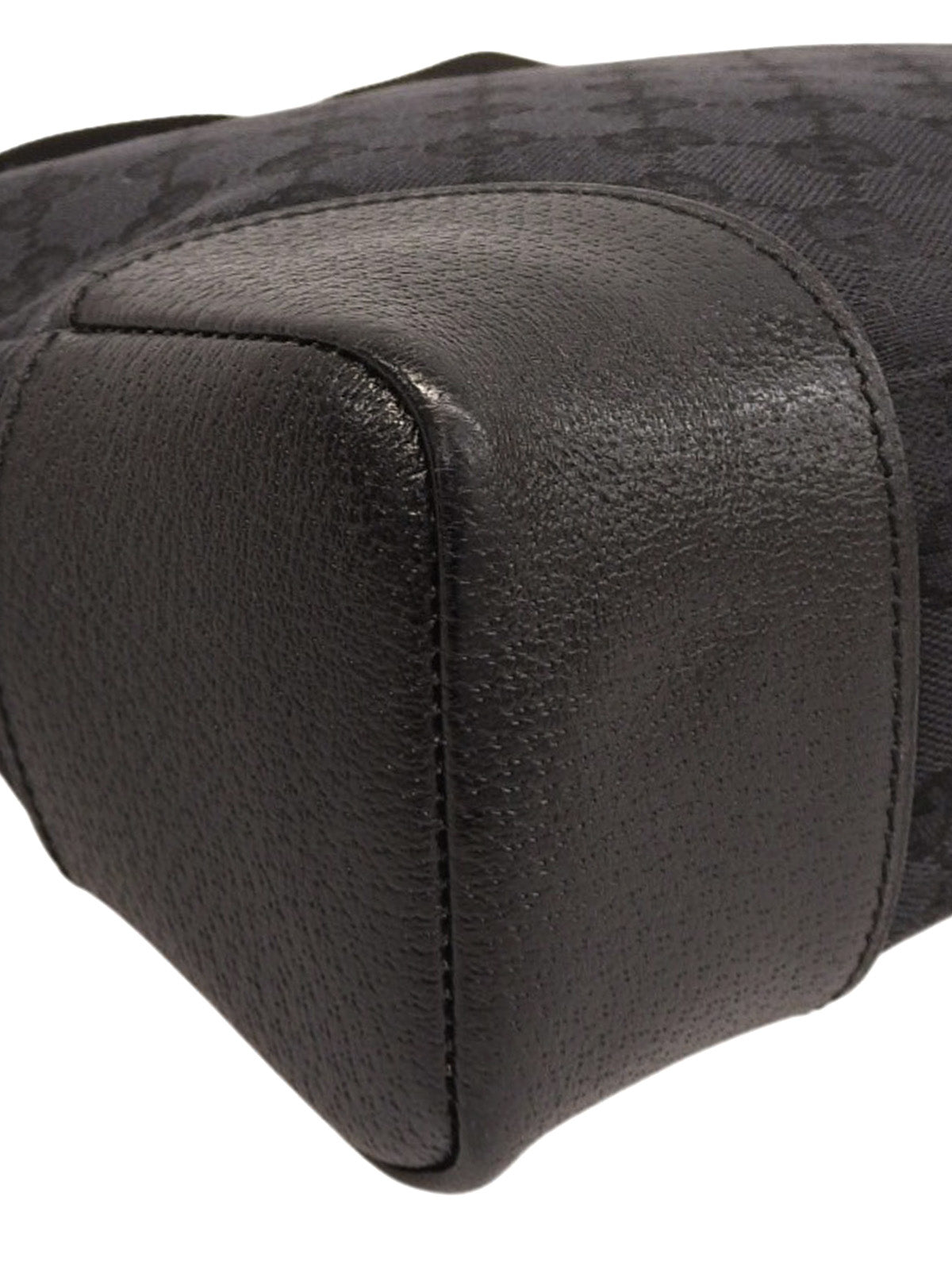 Canvas GG Pattern Shoulder Bag in Black