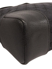 Canvas GG Pattern Shoulder Bag in Black