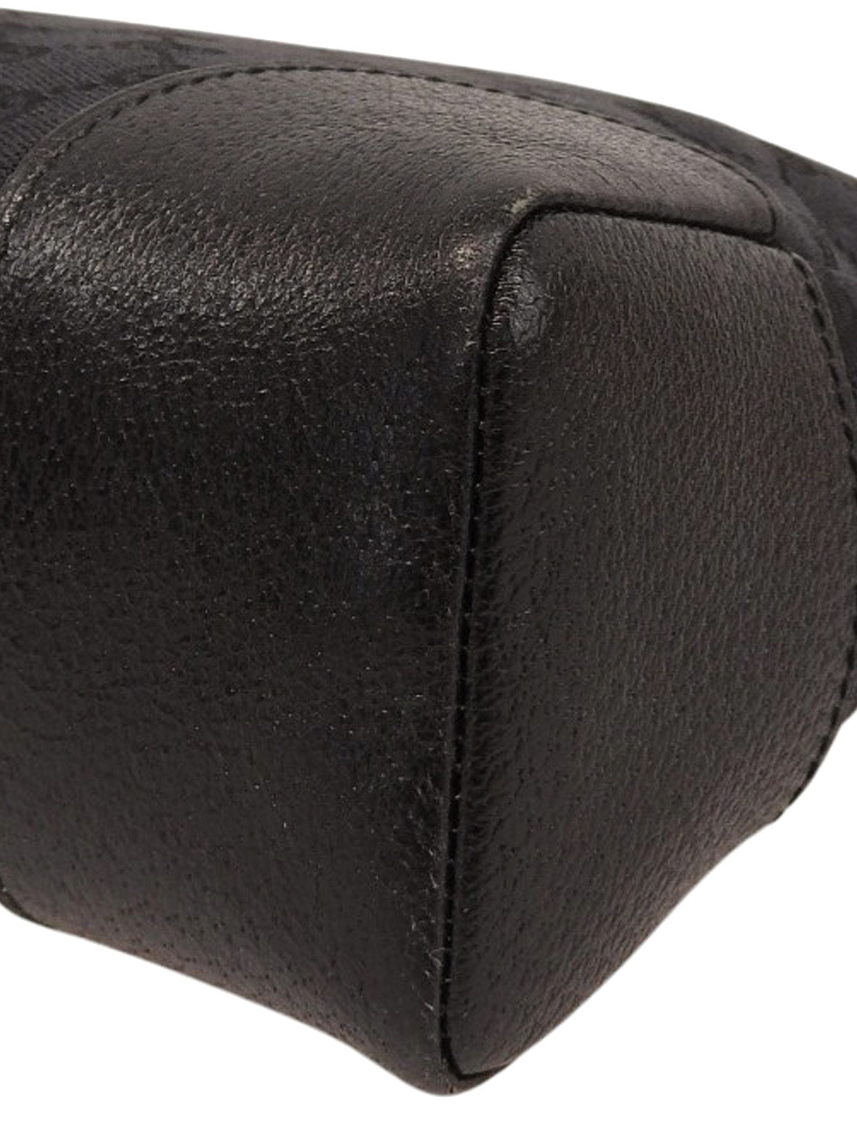 黑色帆布 GG 图案单肩包