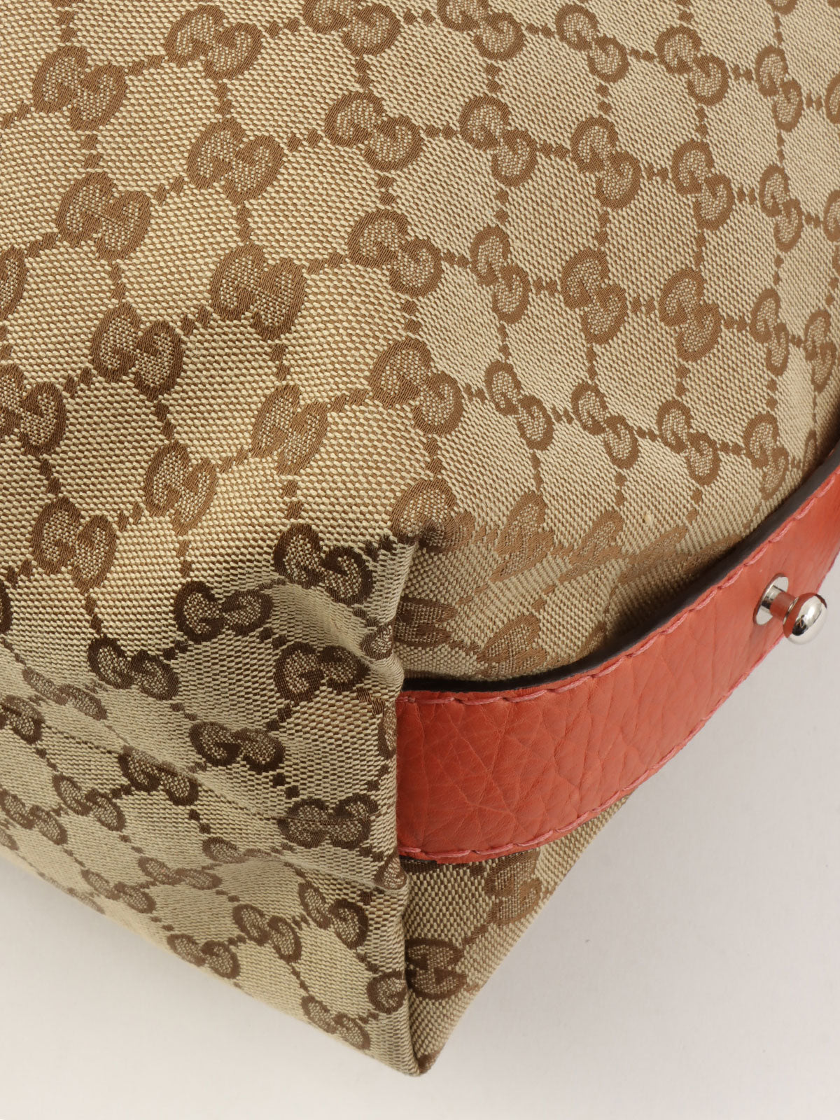 Canvas GG Pattern Tote Bag Beige/Salmon Pink