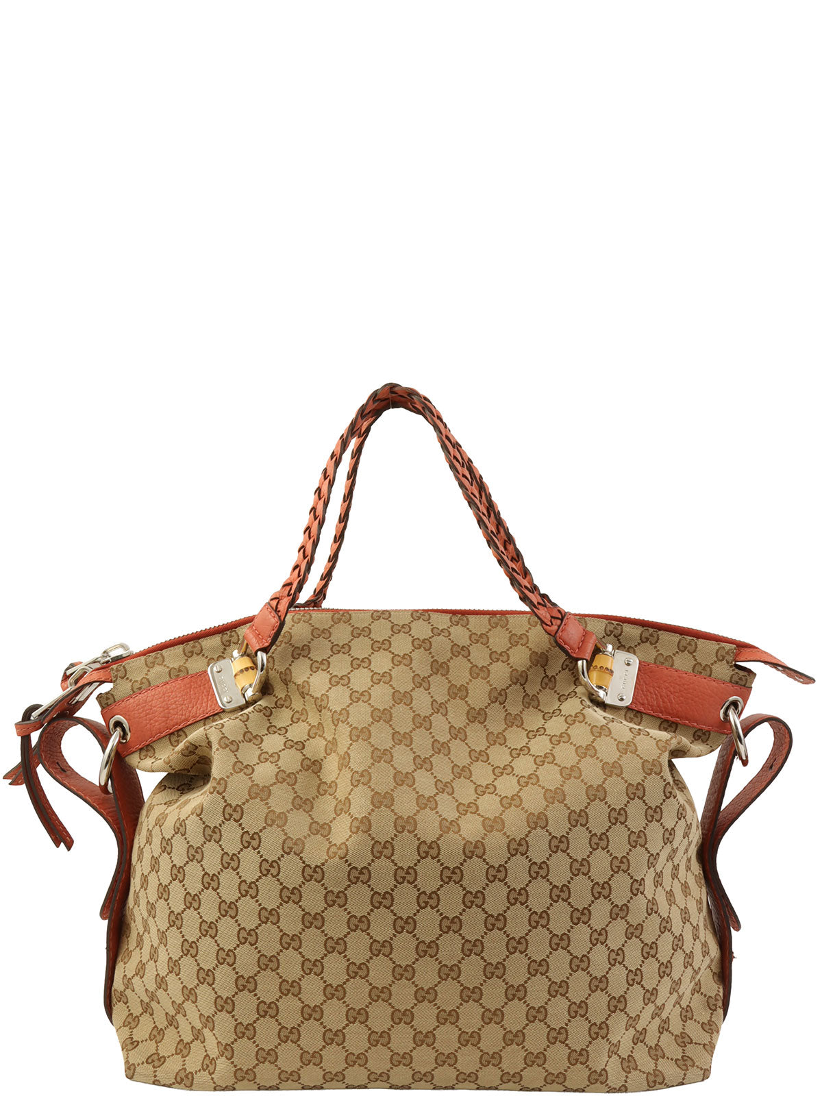 Canvas GG Pattern Tote Bag Beige/Salmon Pink