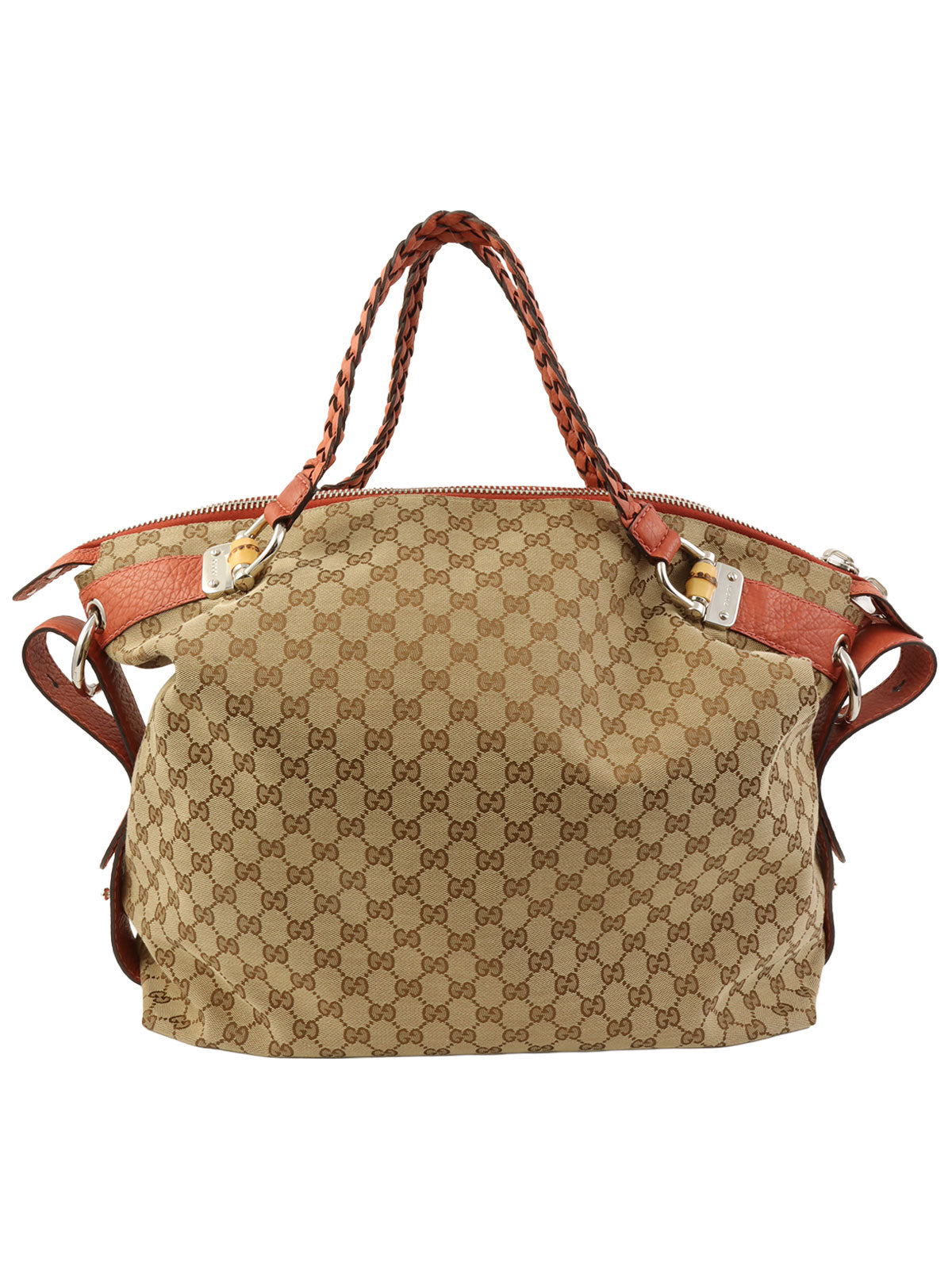 Canvas GG Pattern Tote Bag Beige/Salmon Pink