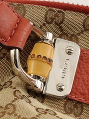 Canvas GG Pattern Tote Bag Beige/Salmon Pink