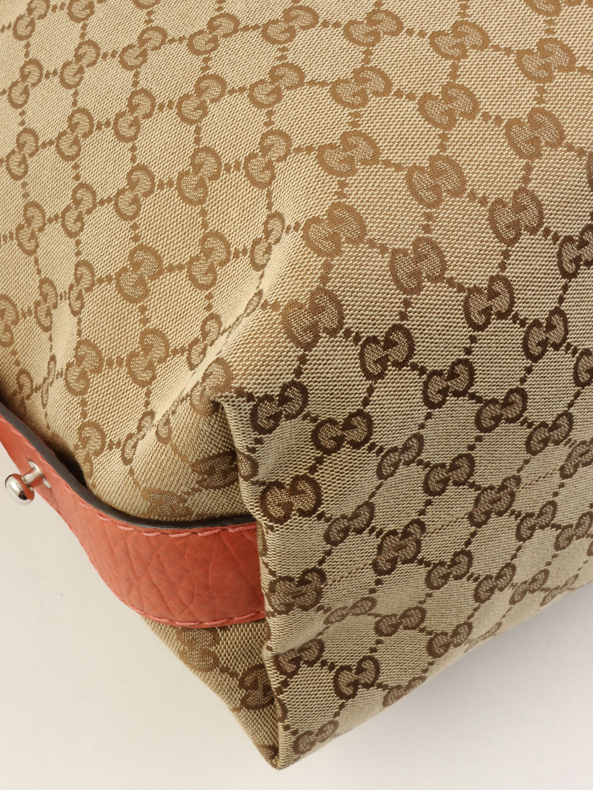 Canvas GG Pattern Tote Bag Beige/Salmon Pink