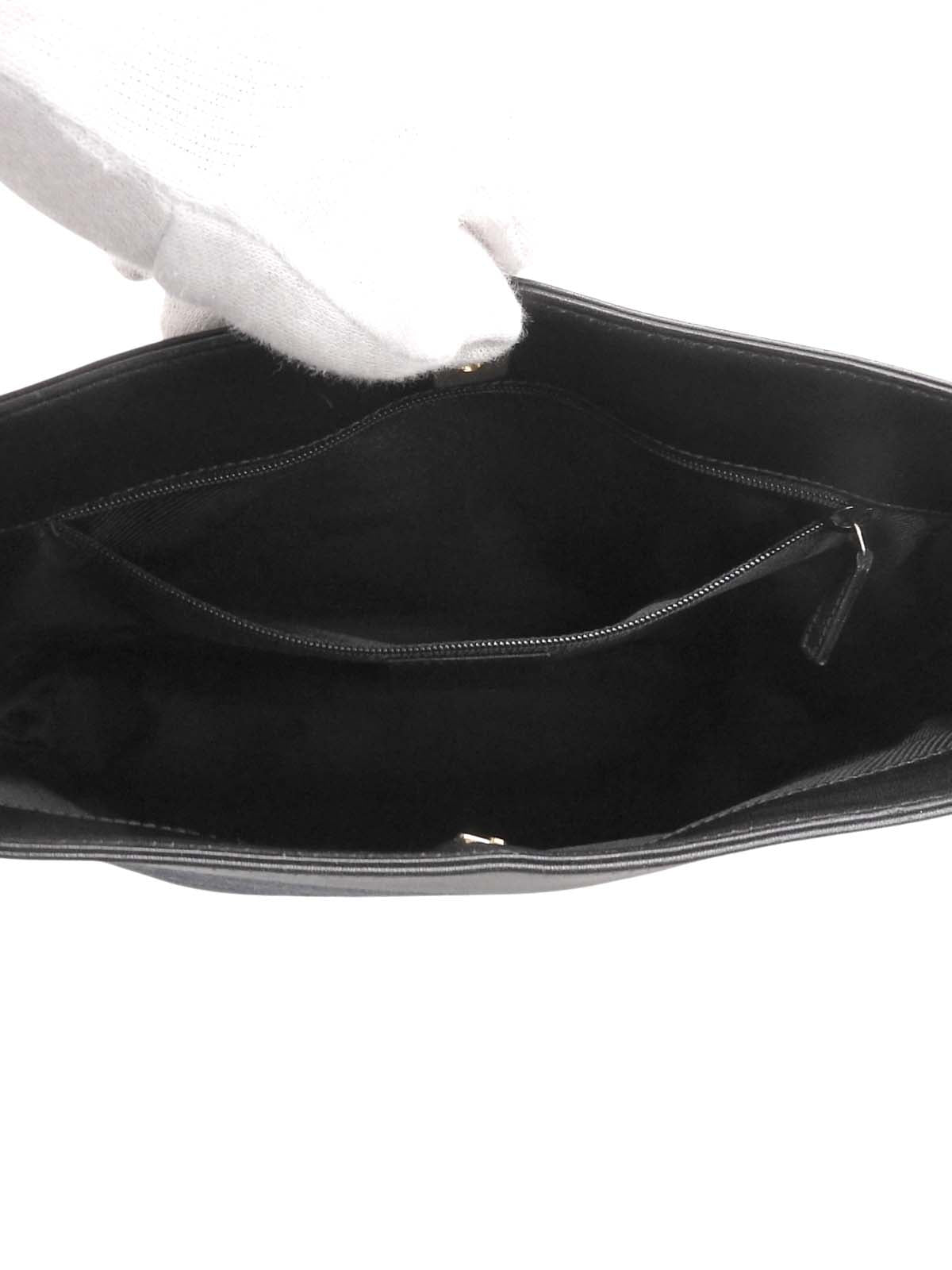 Canvas GG Pattern One-Shoulder Bag in Black