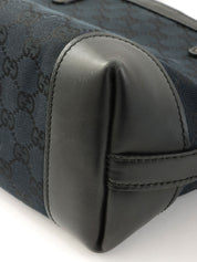 Canvas GG Pattern Tote Bag in Black