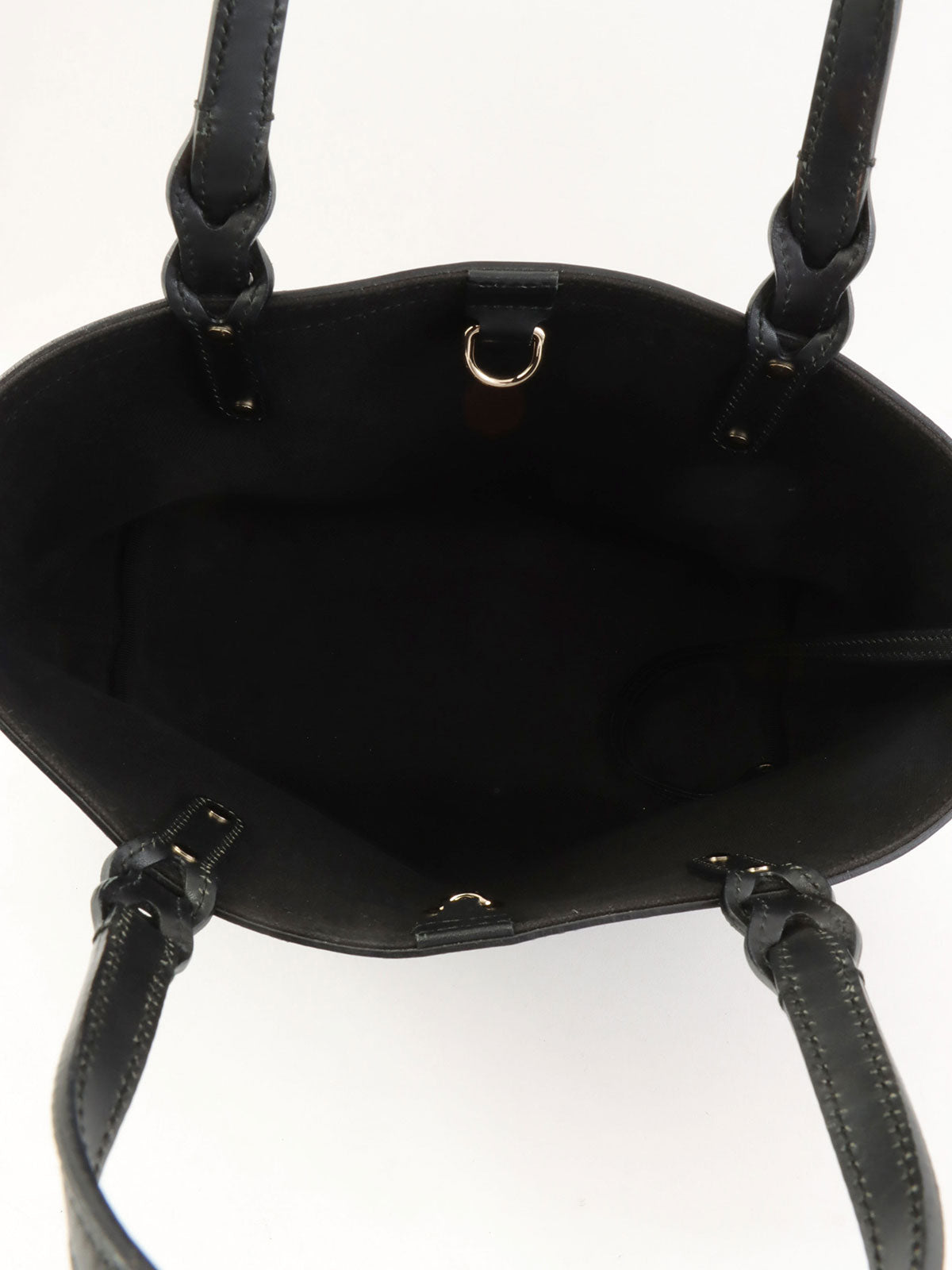 Canvas GG Pattern Tote Bag in Black