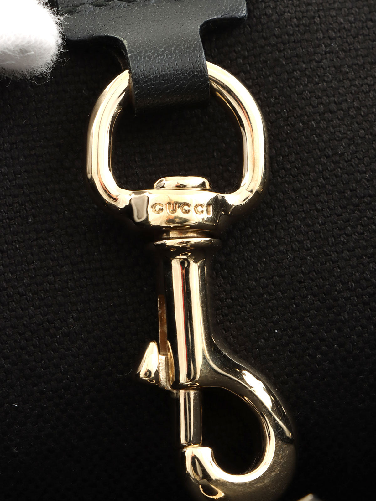 Canvas GG Pattern Tote Bag in Black