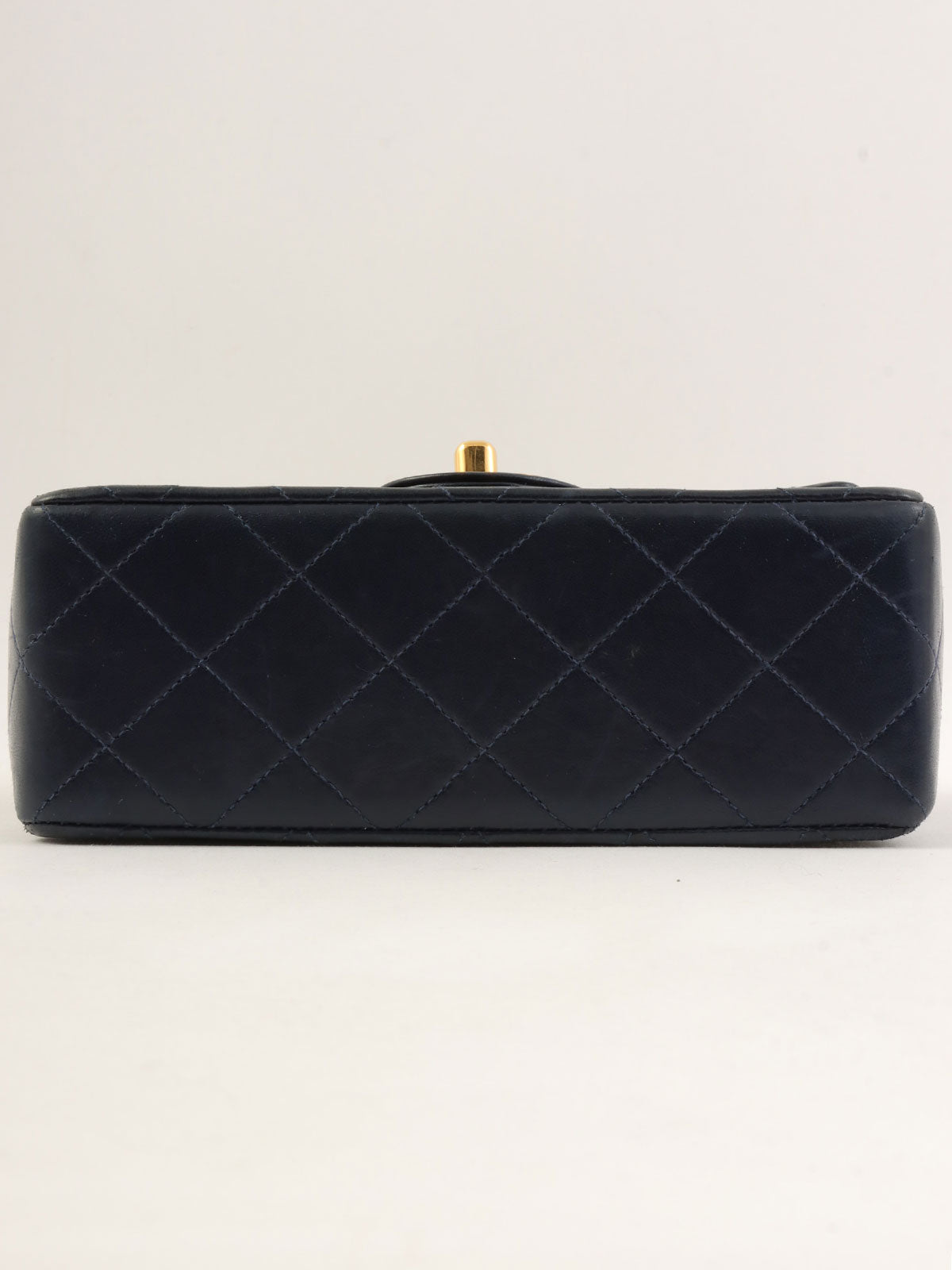 1990's Classic Flap Chain Bag Mini Navy