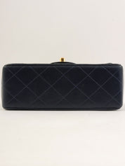 1990's Classic Flap Chain Bag Mini Navy