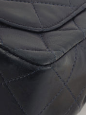 1990's Classic Flap Chain Bag Mini Navy