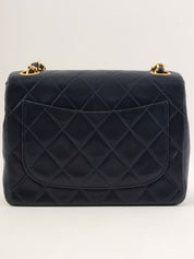 1990's Classic Flap Chain Bag Mini Navy