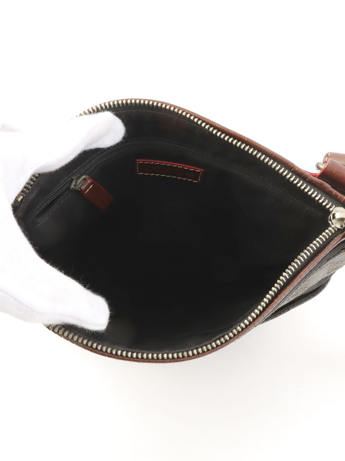 アナグラムパターンショルダーバッグ ブラック