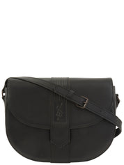 黑色压纹Logo单肩包