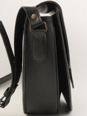 黑色压纹Logo单肩包