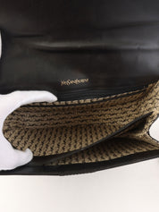 黑色压纹Logo单肩包