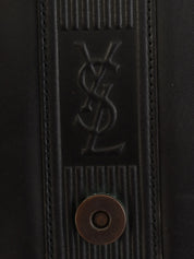 黑色压纹Logo单肩包